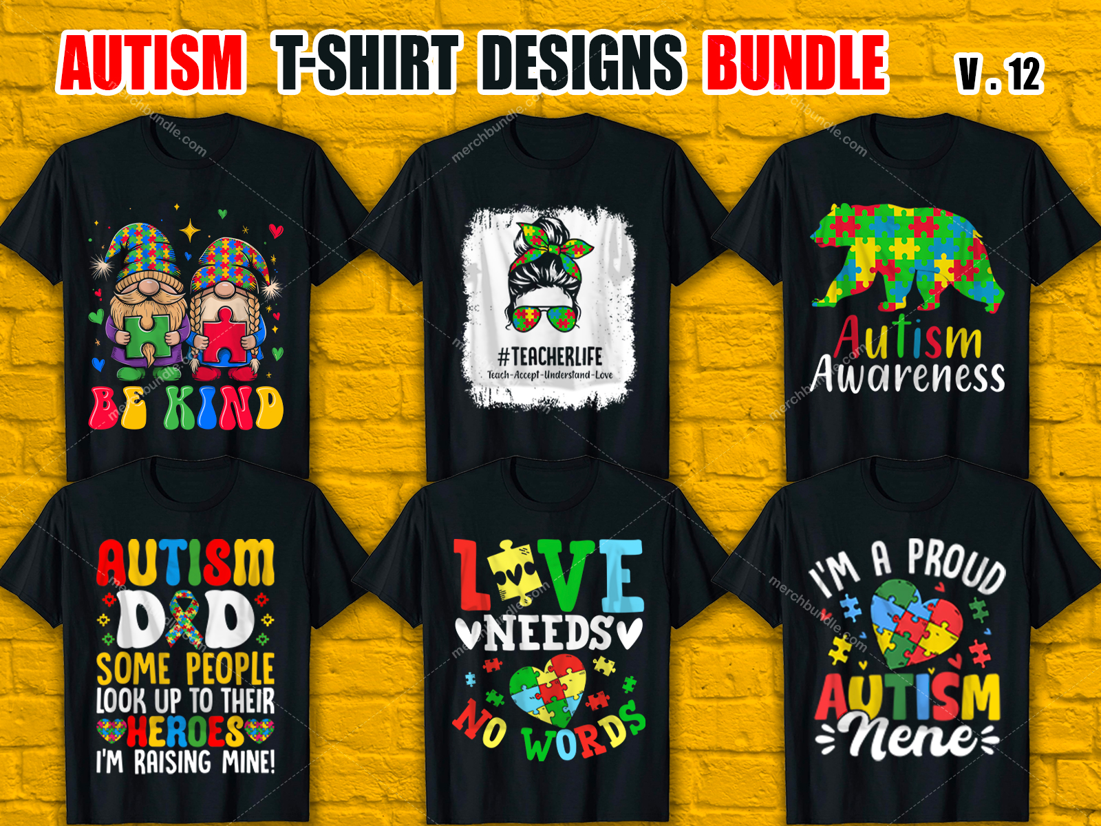 Custom  Autism T-Shirt Design Bundle