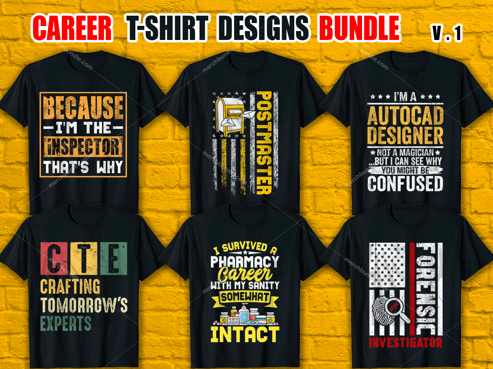 Custom Career T-Shirt Design Bundle