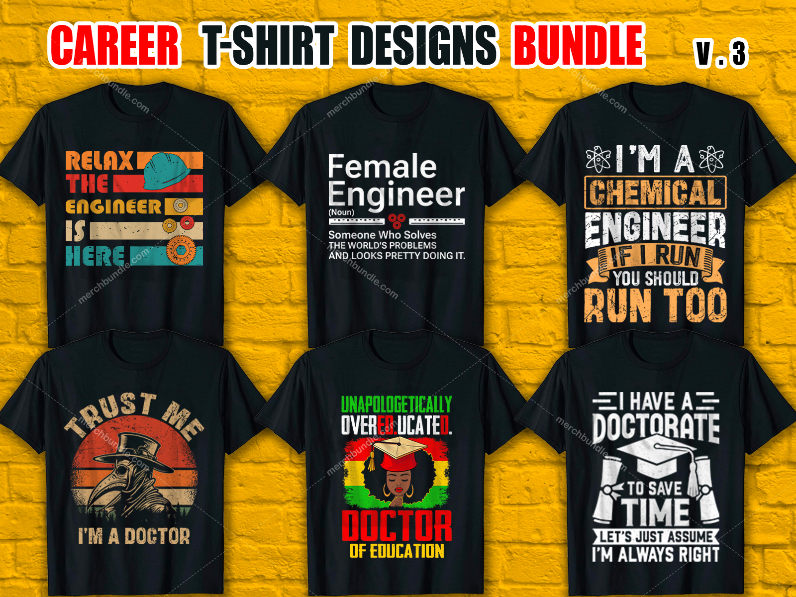 Custom Career T-Shirt Design Bundle