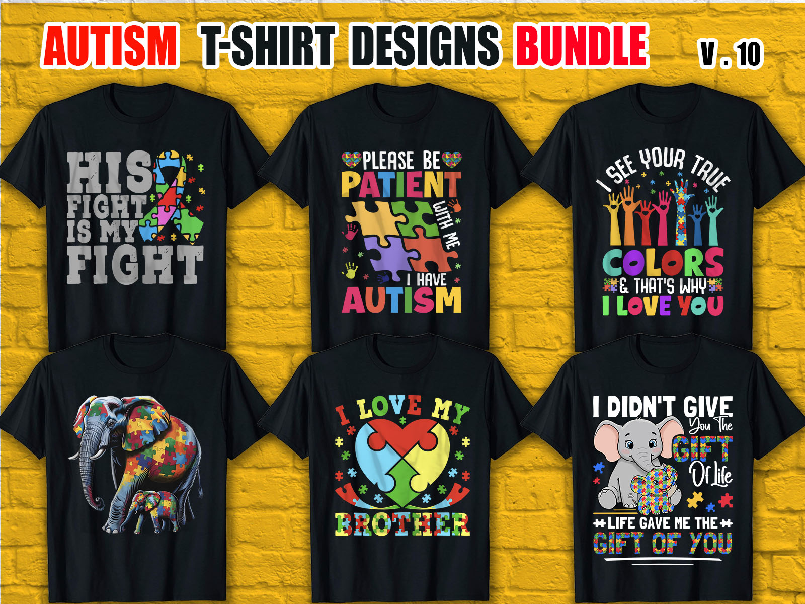 Custom Autism T-Shirt Design Bundle